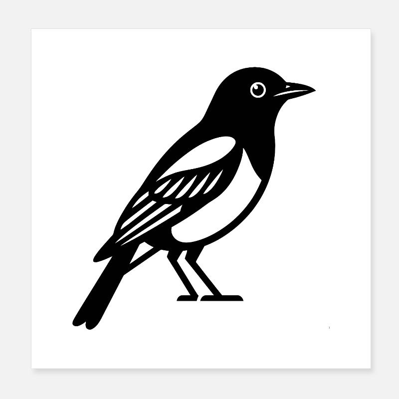 Vogel Poster 20x20 cm