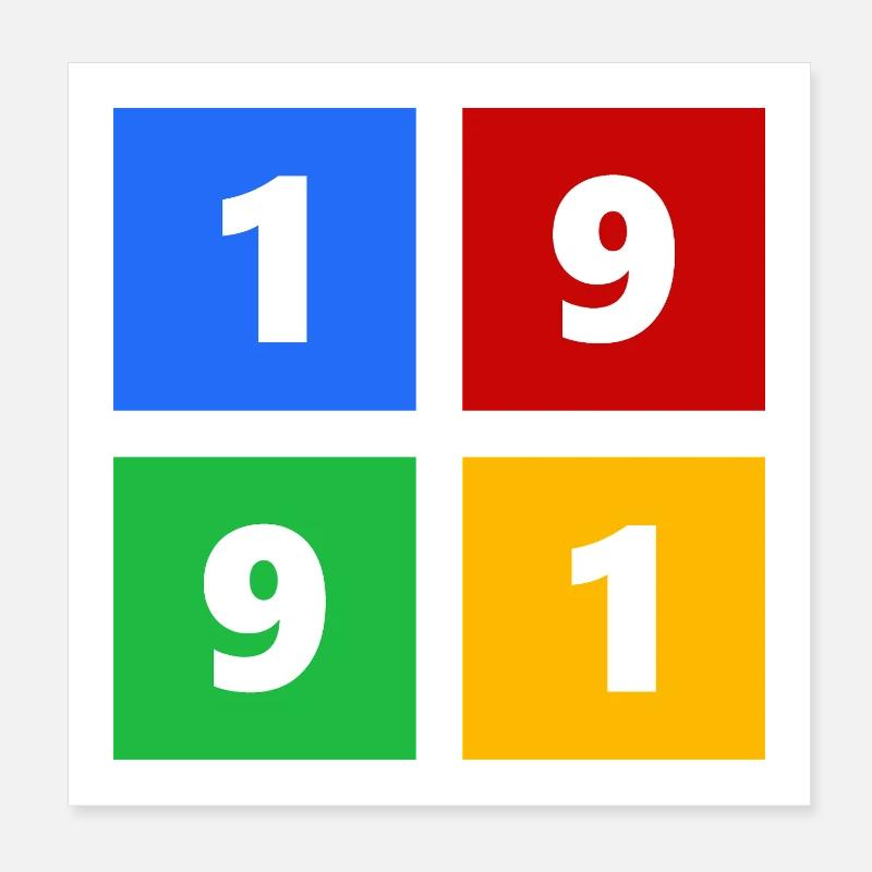 1991 Poster 20x20 cm