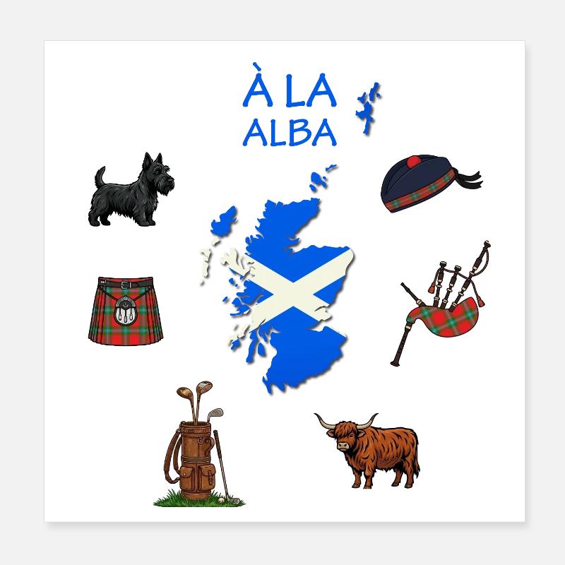 A LA ALBA Poster 8" x 8" (20x20 cm)