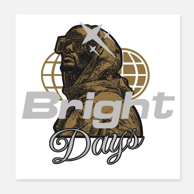 Bright Days Globuszauber Poster 20x20 cm