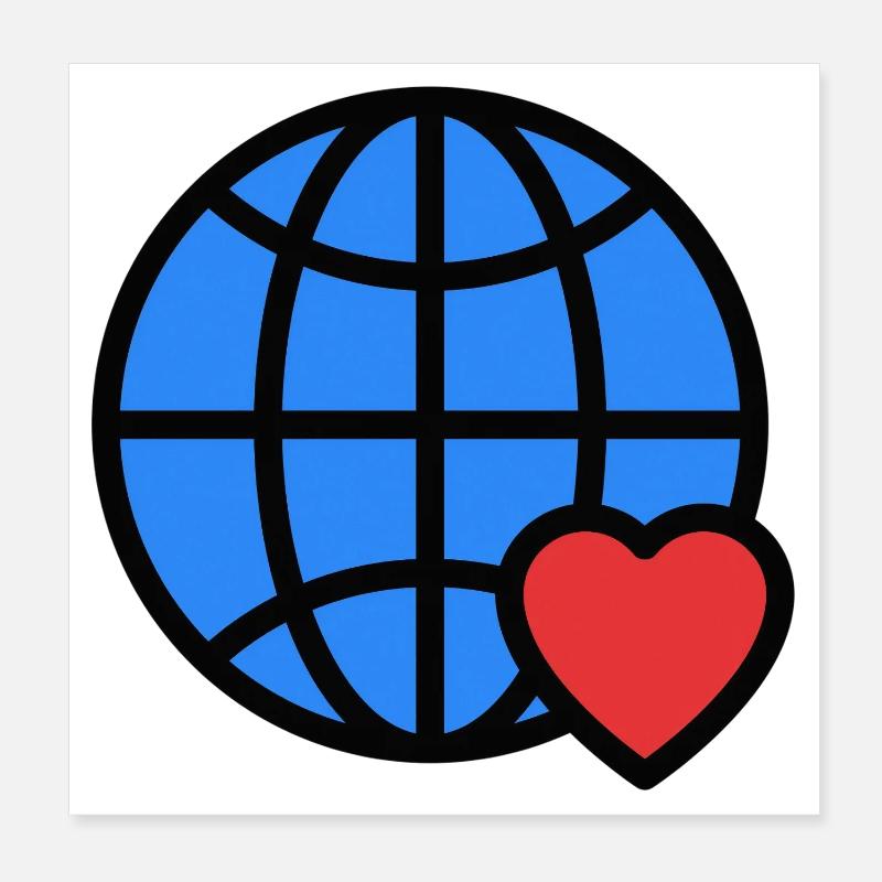 J’aime cette planète Poster 20 x 20 cm