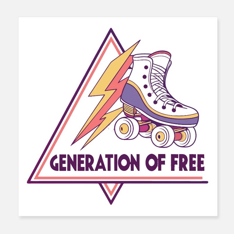 Génération de Freedom SkateLogo Poster 20 x 20 cm