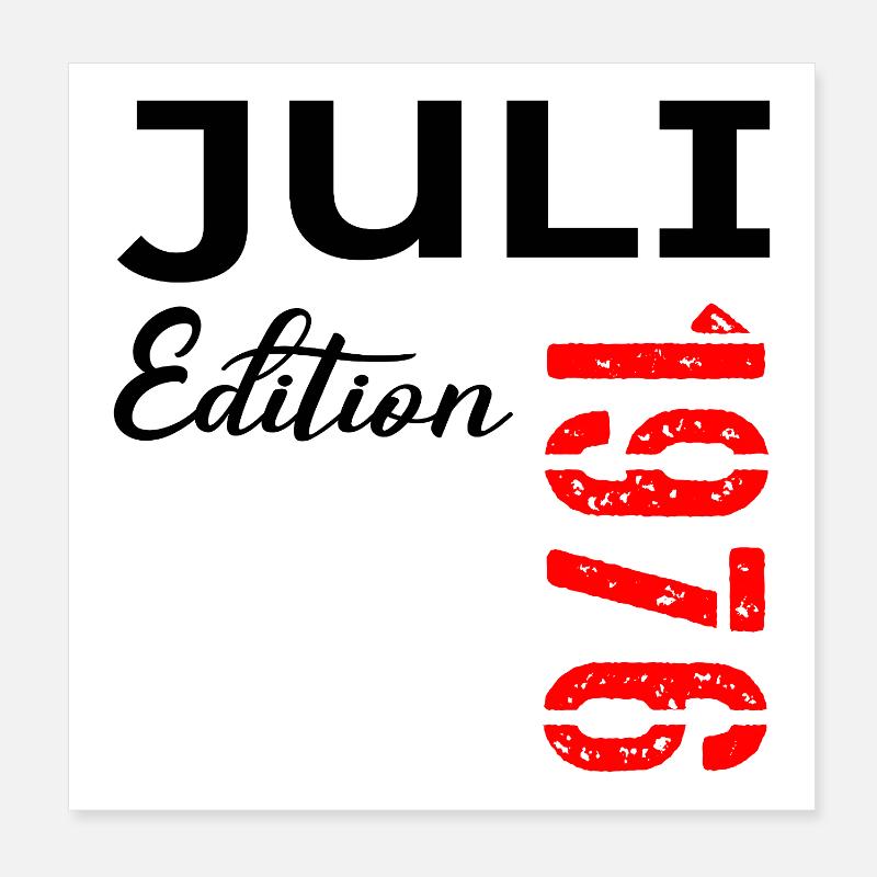 Juli 1976 - 50. Geburtstag Poster 20x20 cm
