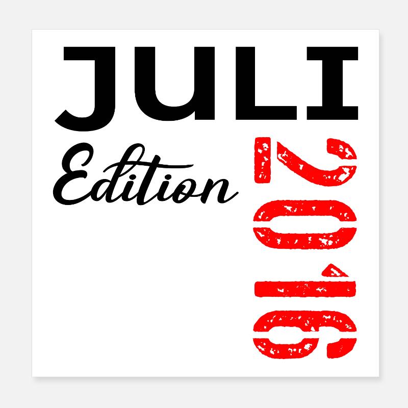 Juli 2026 - 10. Geburtstag Poster 20x20 cm
