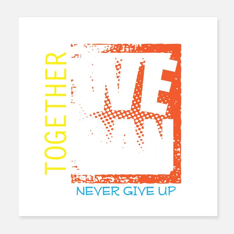 Gemeinsam schaffen wir WE CAN Poster 20x20 cm