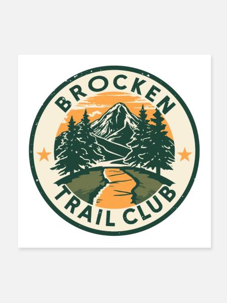 Club de Sentier Brocken | Insigne Vintage en résine - Poster 20 x 20 cm - blanc - Devant