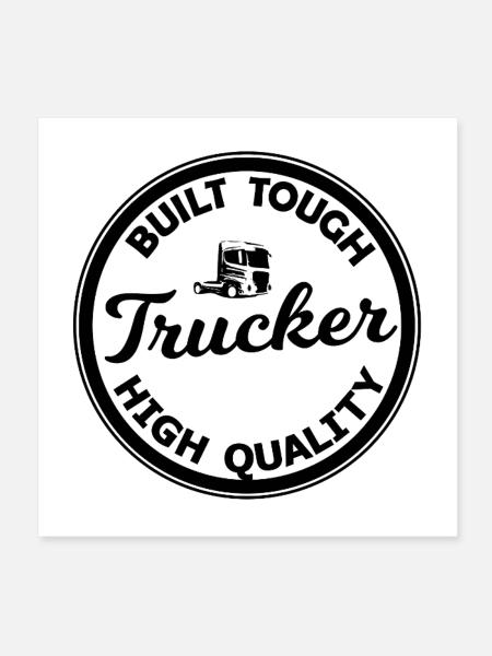 Trucker Design - Poster 8" x 8" (20x20 cm) - white - Front