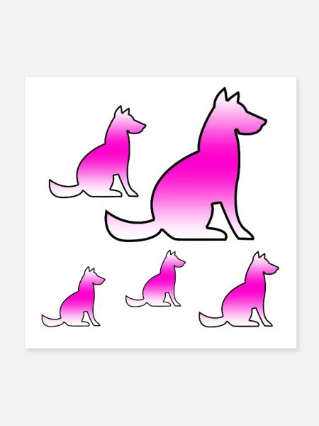 canine - Poster 8" x 8" (20x20 cm) - white - Front