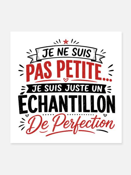 Femme humour, perfection, cadeau fête des mères - Poster 20 x 20 cm - blanc - Devant