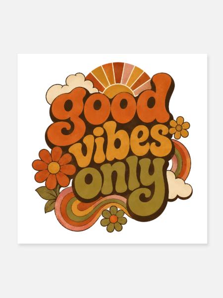 vibes - Poster 8" x 8" (20x20 cm) - white - Front