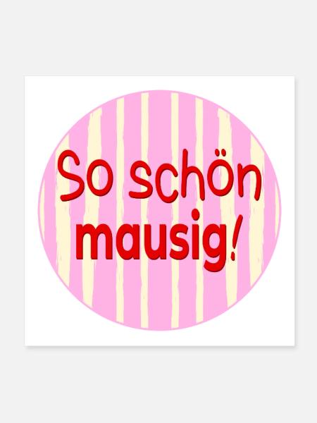 SO SCHÖN MAUS - Poster 20x20 cm - Weiß - Vorne