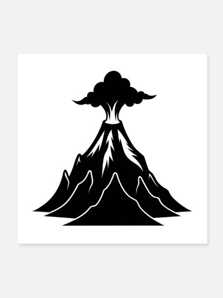 Volcano - Poster 8" x 8" (20x20 cm) - white - Front