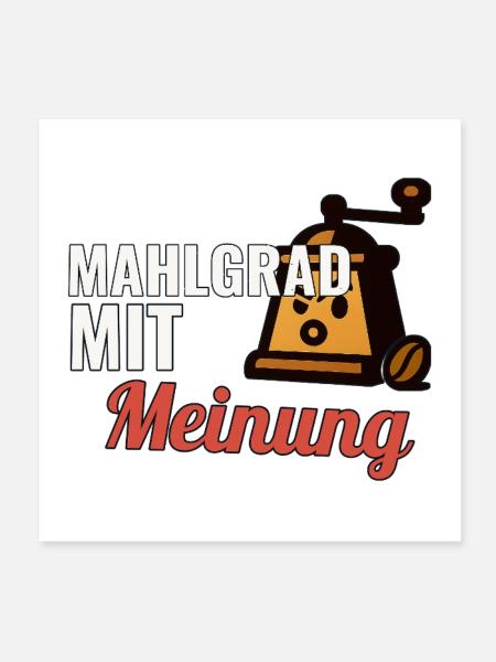 Hobby-Barista Geschenk für die erste Brühstation - Poster 20x20 cm - Weiß - Vorne