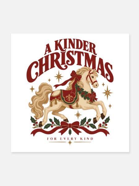 A Kinder Christmas For Every Kind - Poster 20x20 cm - Weiß - Vorne