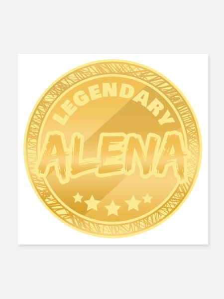 Geschenkidee Alena - Poster 20x20 cm - Weiß - Vorne