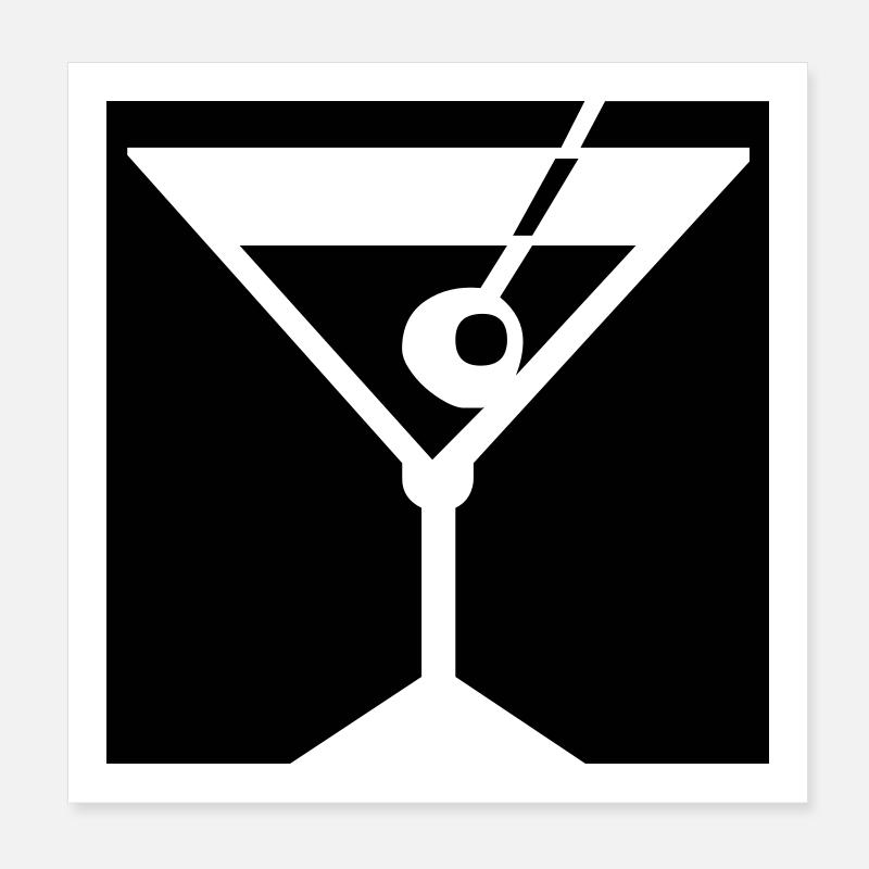 Cocktail Poster 20x20 cm