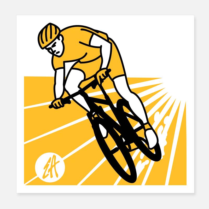 Mountainbike Poster 20x20 cm
