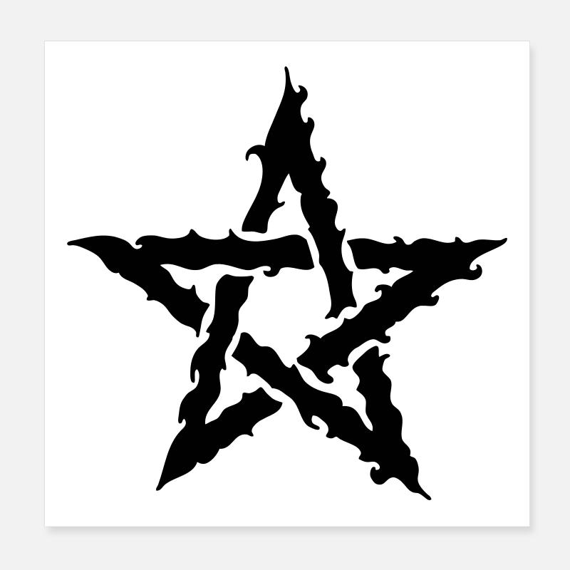 The pentagram Poster 8" x 8" (20x20 cm)