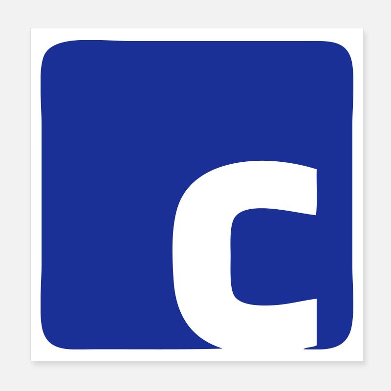 C Logo Poster 20x20 cm