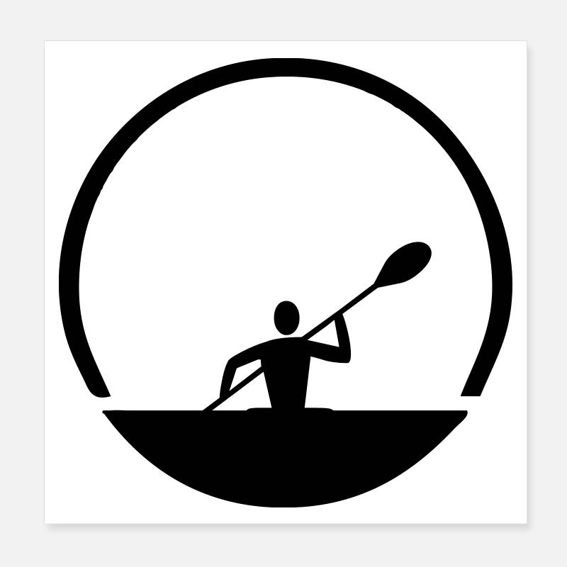 Emblème de canoë Poster 20 x 20 cm