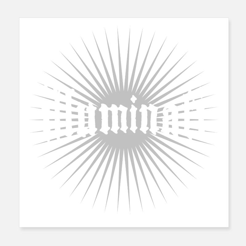 illuminati star fun font secret conspiracy Poster 8" x 8" (20x20 cm)