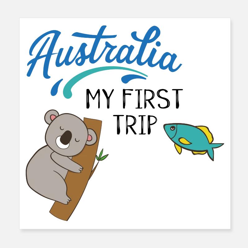 Australien Poster 20x20 cm