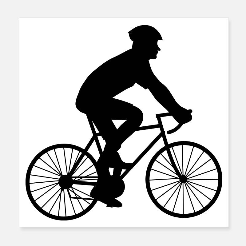 Course cycliste Poster 20 x 20 cm
