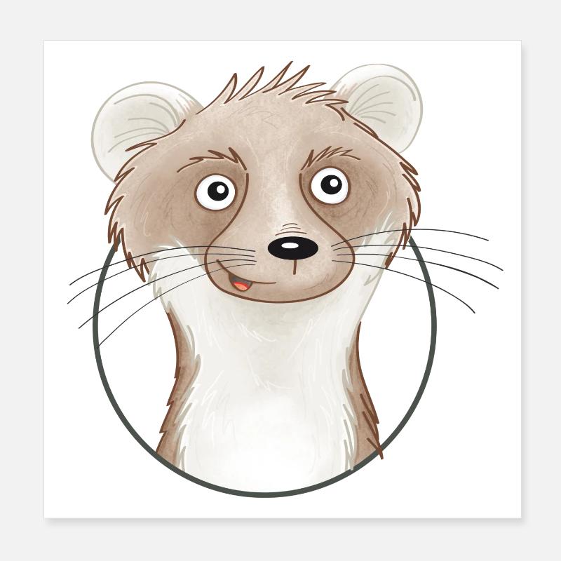 frecher Wiesel Poster 20x20 cm