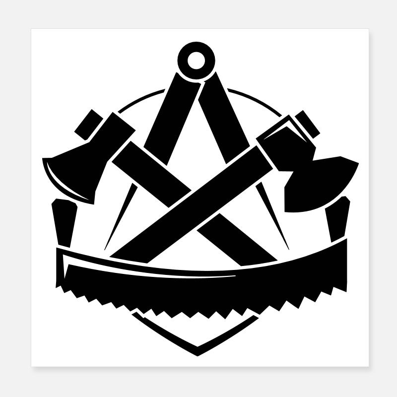 Charpentiers logo Poster 20 x 20 cm