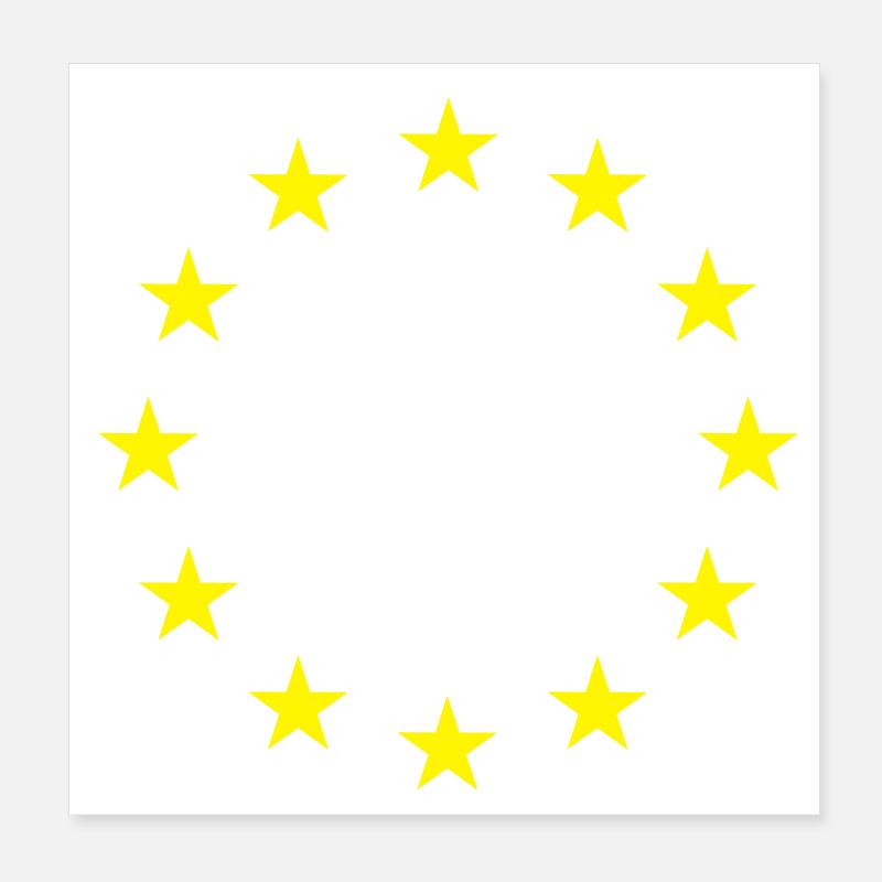 EU Sternen Poster 20x20 cm