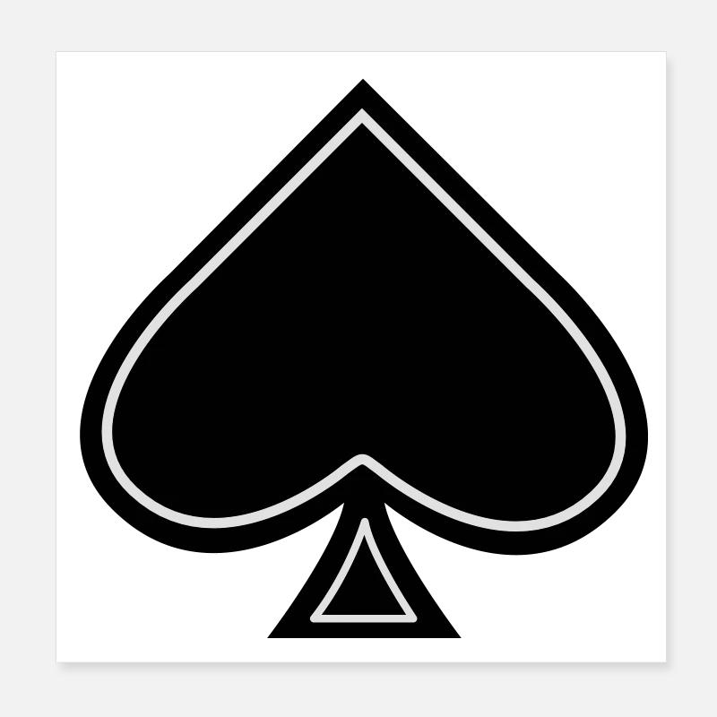 as de pique Poster 20 x 20 cm