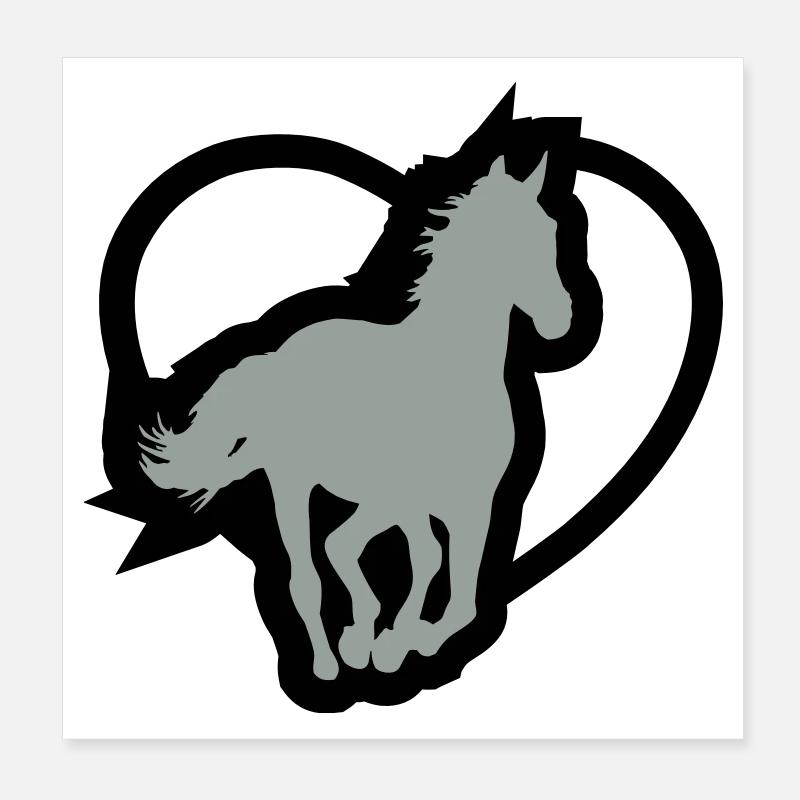 Cheval Poster 20 x 20 cm