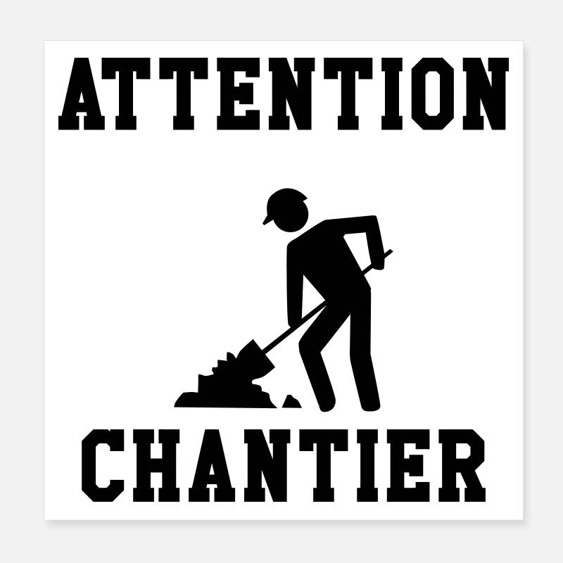 Achtung Website Poster 20x20 cm