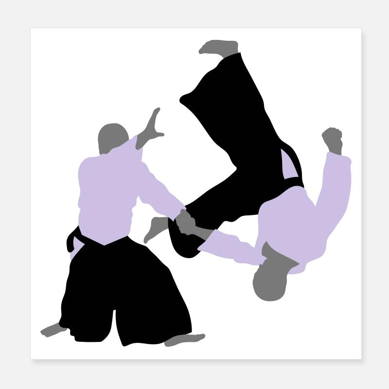 aikido Poster 20 x 20 cm