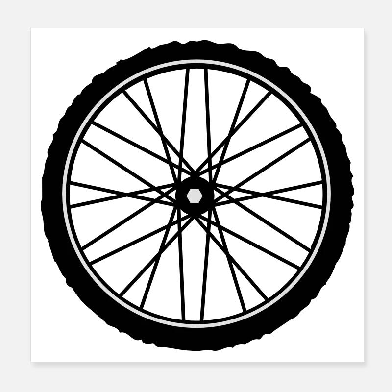 Un pneu de vélo Poster 20 x 20 cm