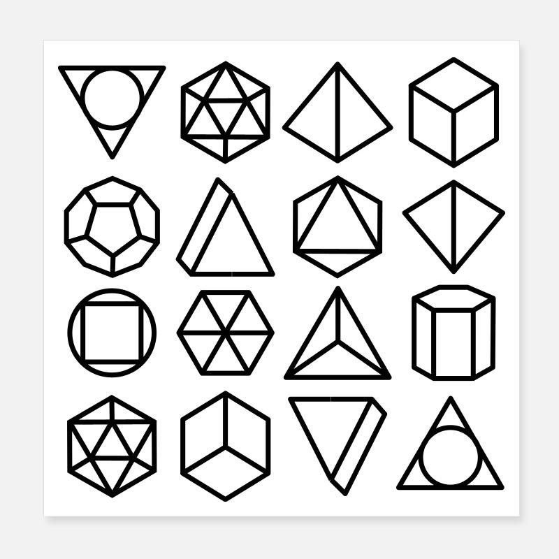 Geometrie Poster 20x20 cm