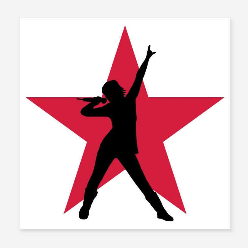 Singer / Sänger / Chanter Poster 20 x 20 cm