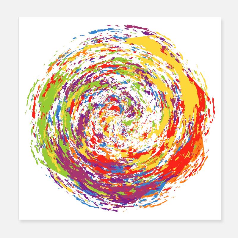 Farbexplosion Poster 20x20 cm