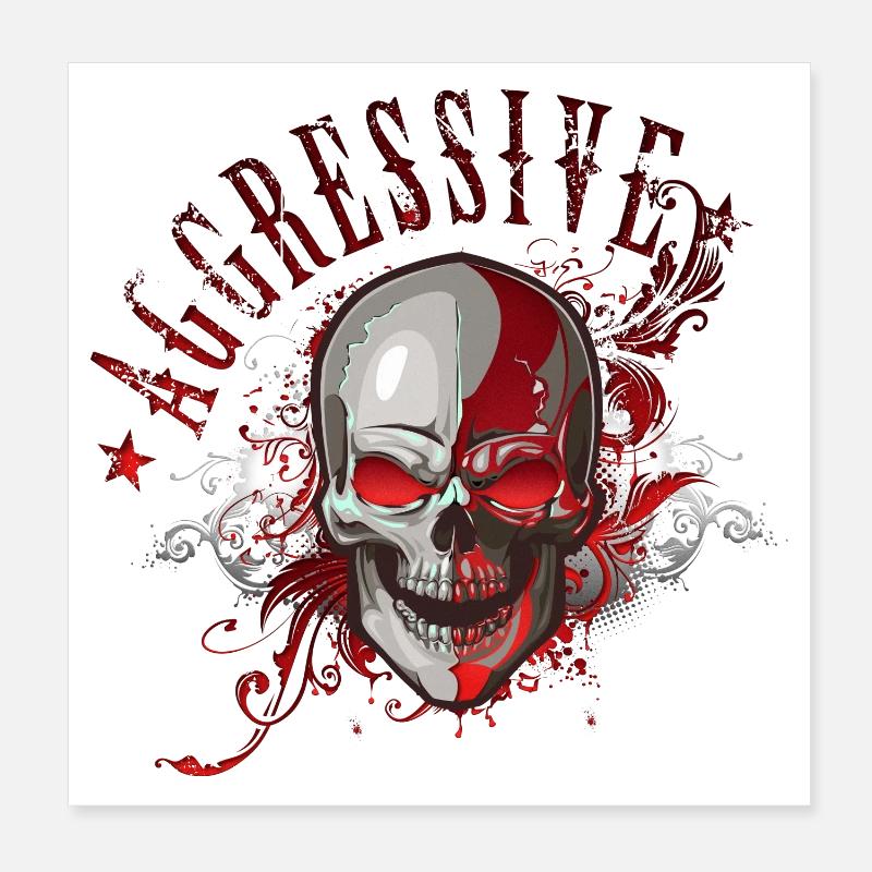 Skull skull Poster 8" x 8" (20x20 cm)