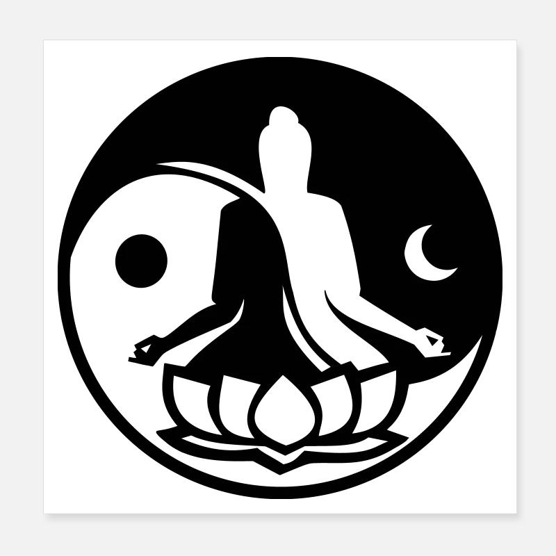 Yin et Yang Poster 20 x 20 cm