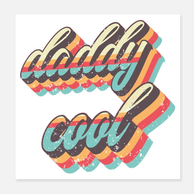 Papa cool Poster 20 x 20 cm