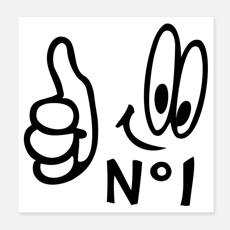 Number One, Comic Poster 20x20 cm