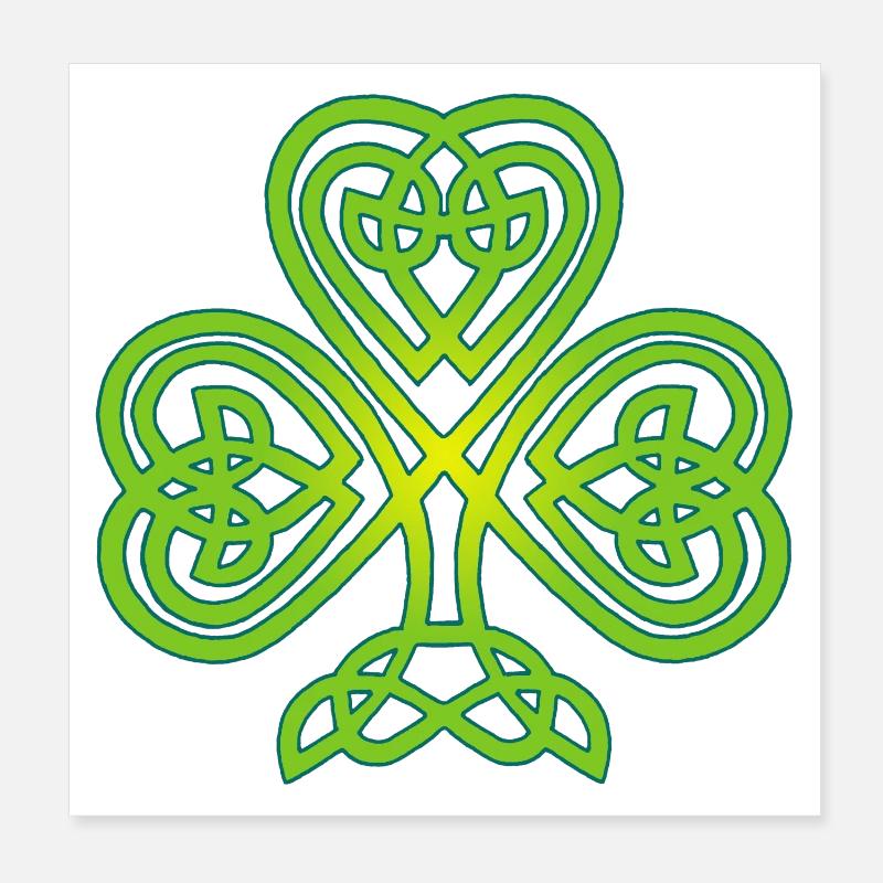 Irish clover Poster 8" x 8" (20x20 cm)