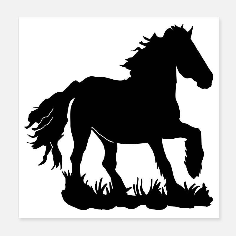 Frisoni al galoppo Poster 20x20 cm