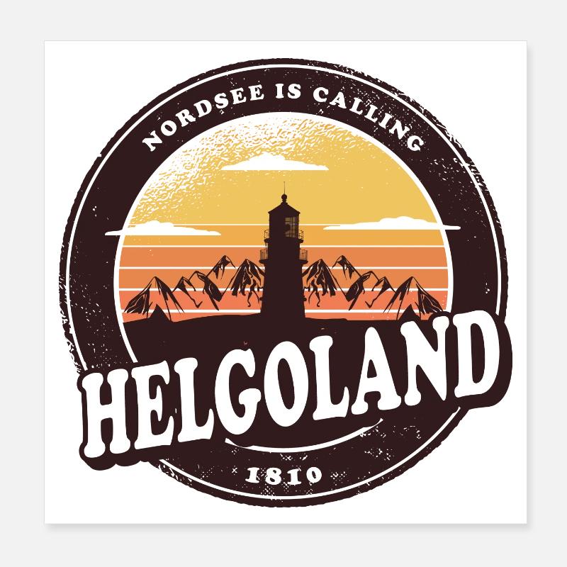 Helgoland Sunset Design / Gift Idea Poster 8" x 8" (20x20 cm)