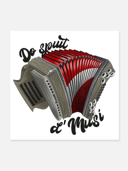 Do spuit d'Musi | ZiachON! - Poster 20x20 cm - Weiß - Vorne