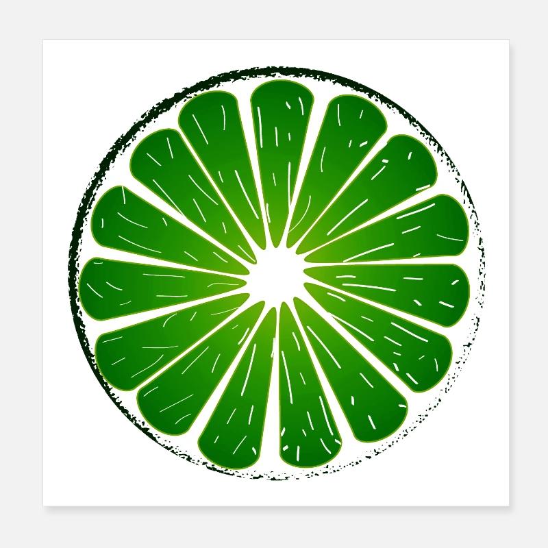 lime Poster 8" x 8" (20x20 cm)