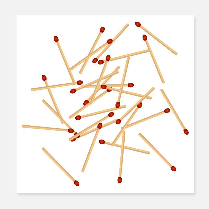 Wildly messy matches Poster 8" x 8" (20x20 cm)