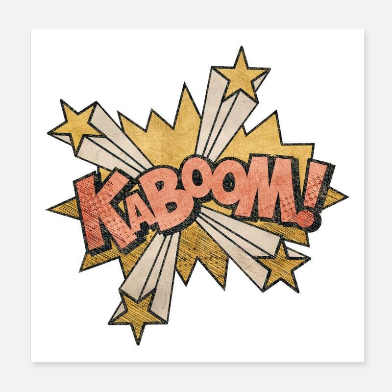 Comic Kabbom Pop Art Action Spruch Poster 20x20 cm