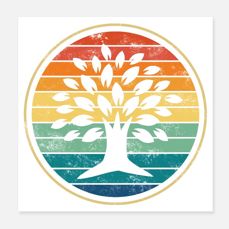 Arbre Poster 20 x 20 cm